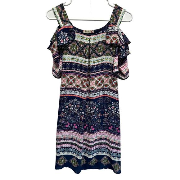 Speechless Women Mini Dress Y2K Cold Shoulder 18.5 Junior Boho Cottage XXL - Picture 1 of 11